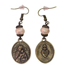 BRONZE OUR LADY OF PERPETUAL HELP EARRINGS